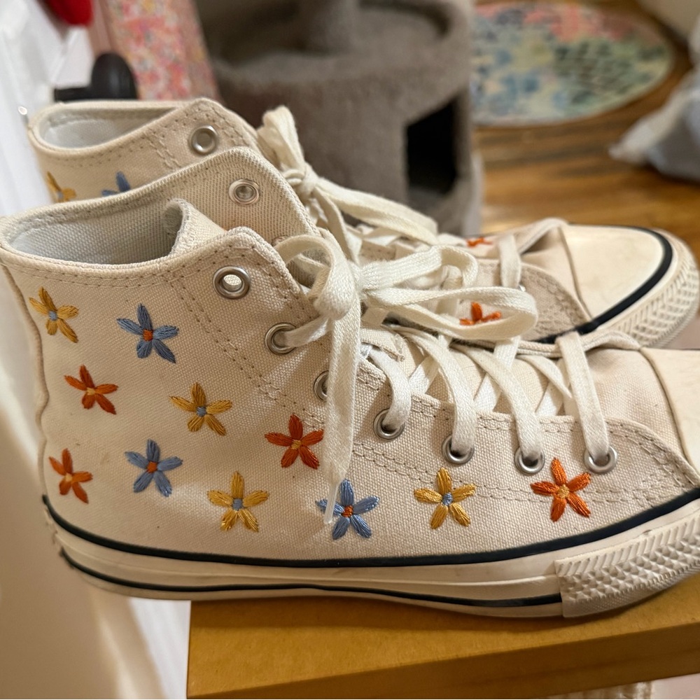 Converse Floral High-Top Kids Sneakers